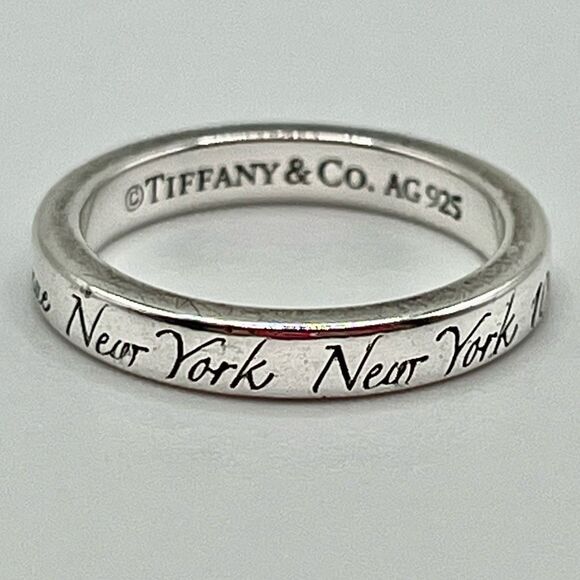 Rare & Retired - Tiffany & Co Notes Fifth Ave Ring - Size 4 - Picture 14 of 16